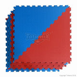 Tatami In Eva 100x100x2,5cm OTK25J Ottagono Approvato WT Rosso-blu Kit 8 Pezzi