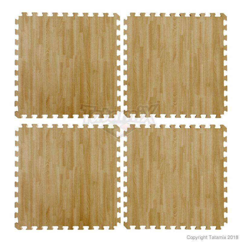 Tatami Puzzle Kit 4 Pezzi W12P-LM 61x61x1,2cm Brown Wood Quantità minima per la vendita 4 Kit