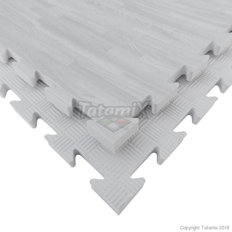 Tatami Eva Effetto Simil Legno 100x100x2cm Bianco-Bianco W20P-LB Quantità Minima Per La Vendita 6 Moduli