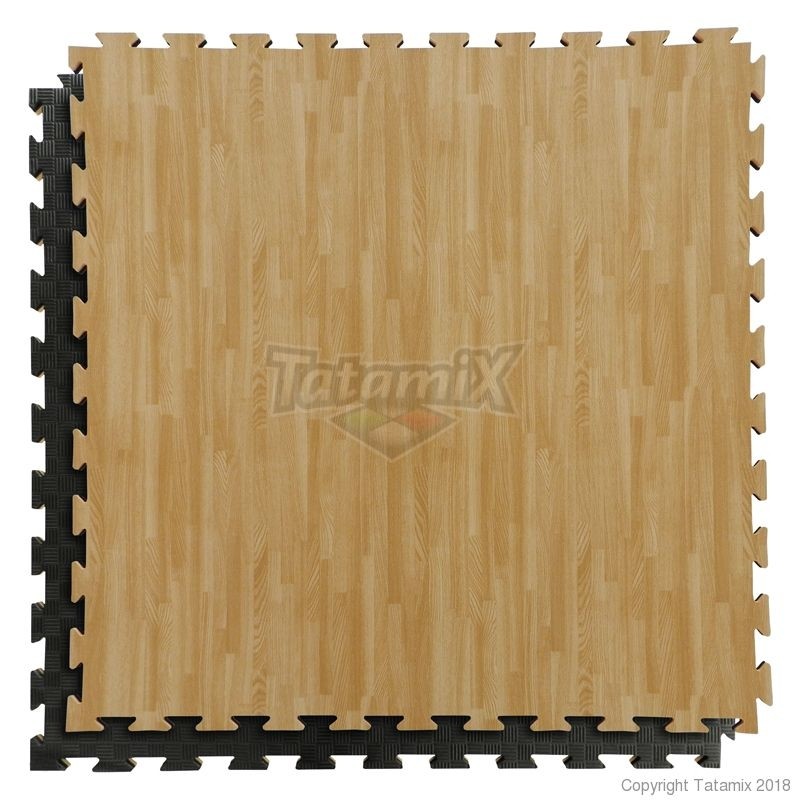 Tatami Eva Effetto Simil Legno 100x100x2cm Marrone-Nero W20P-LM Quantità Minima Per La Vendita 6 Moduli