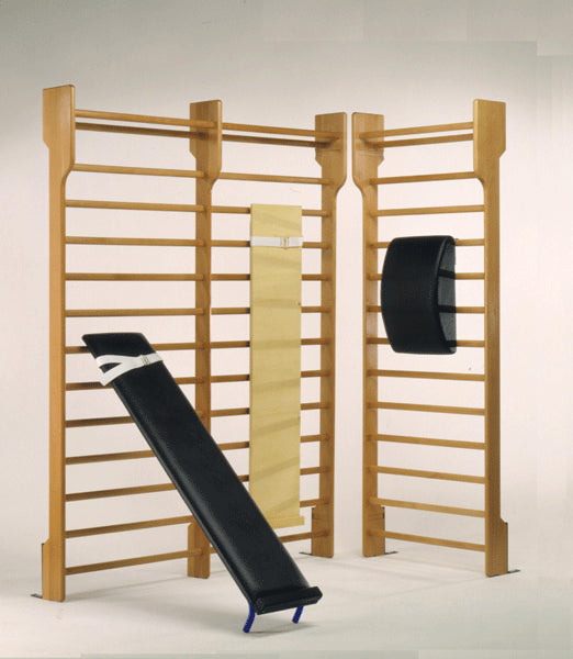 Panca per addominali agganciabile alla spalliera, piano in legno S00906