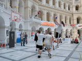 Mezzo impianto basket minibasket da 210 a 305cm Tabellone 110x90 mod. Streetball, pieghevole art 4223