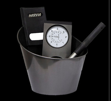 Kit Accessori Harvia Per Sauna Tradizionale In Metallo Nero