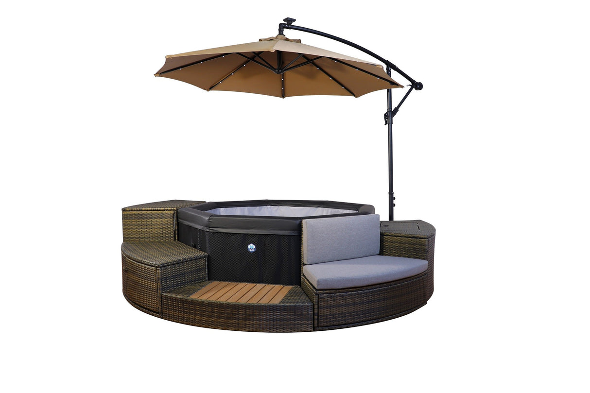 Spa idromassaggio octopus centro benessere 4-6 posti accessori e mobili compresi set da 5 pz