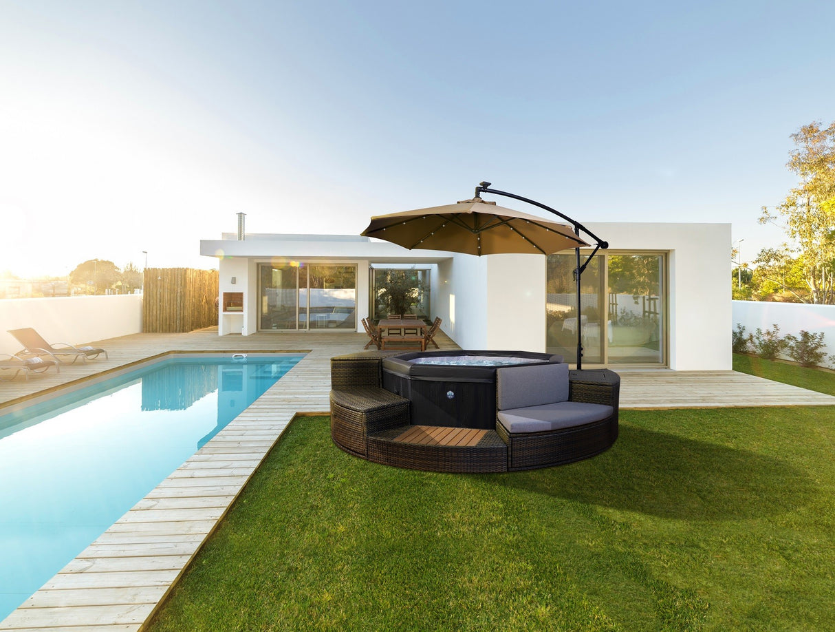 Spa idromassaggio octopus centro benessere 4-6 posti accessori e mobili compresi set da 5 pz