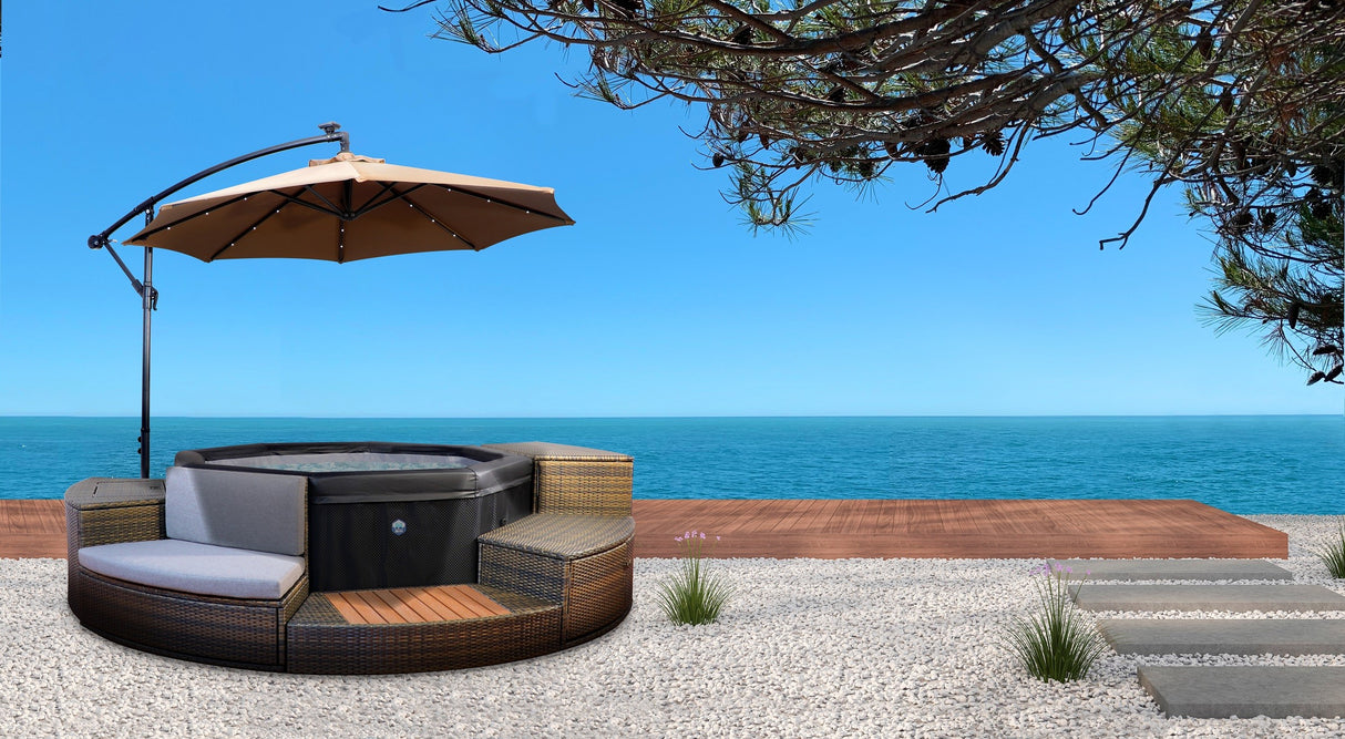 Spa idromassaggio octopus centro benessere 4-6 posti accessori e mobili compresi set da 5 pz