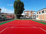 Impianto pallavolo monopalo, in acciaio zincato, palo tondo Ø102mm, certificato UNI-EN 1271. Art 5005