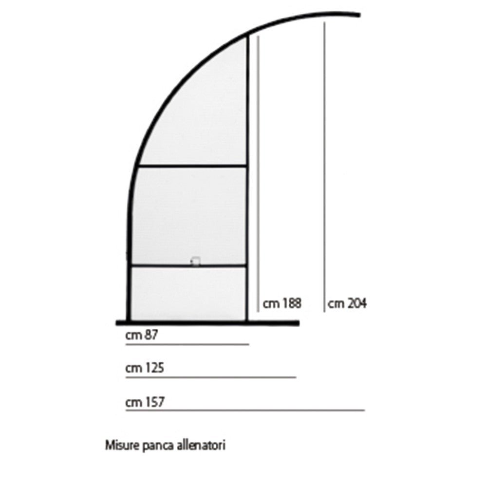 Panca Allenatori E Riserve Semi Trasparente Mt 6,00 Art. 1165