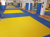 Tatami T40S Multidiscipline Eva 100x100x4cm Giallo-Blu Quantità Minima Per La Vendita 6 Moduli