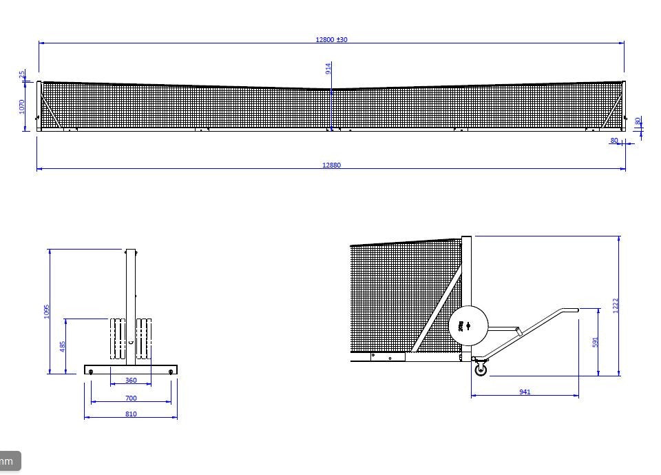 Impianto tennis trasportabile Gamma Art. 8820/T