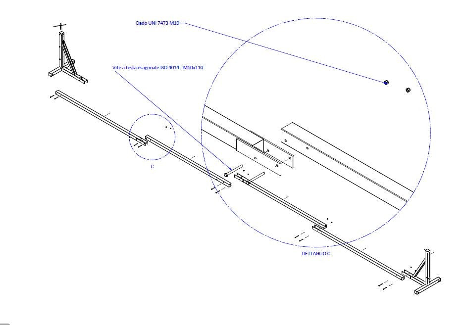 Impianto tennis trasportabile Gamma Art. 8820/T