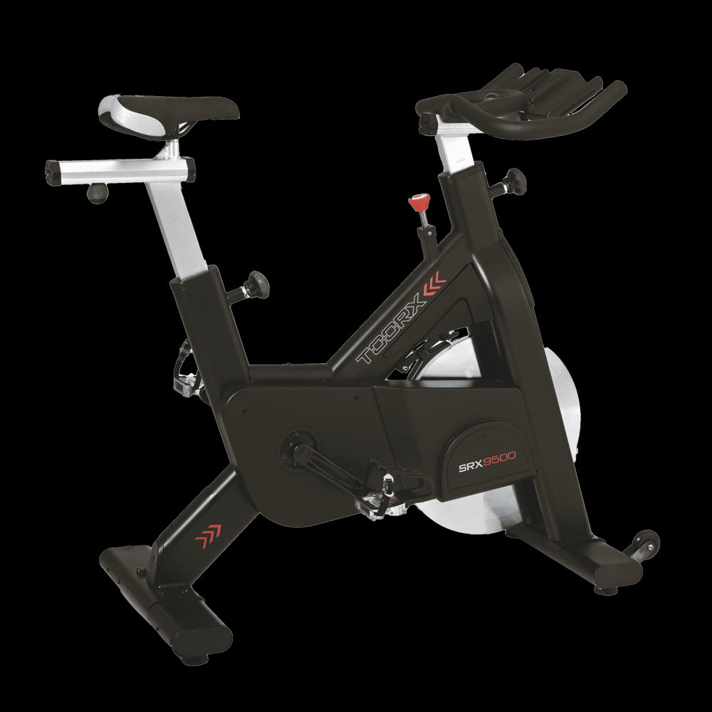 Spin Bike SRX 9500 del marchio Toorx professionale con trasmissione a cinghia con pignone fisso