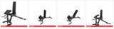 Panca piana e inclinabile multiuso WBX-220 MULTIFIT con leg extension