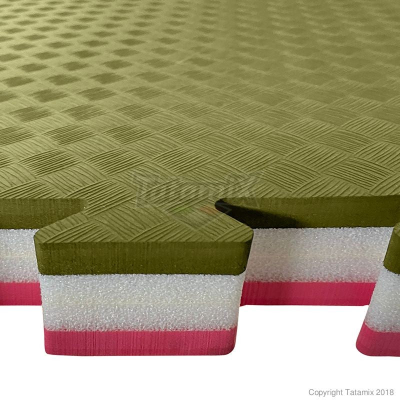Tatami Hybrid combinazione tra Eva e Polietilene 3cm HB30C Blu Rosso
