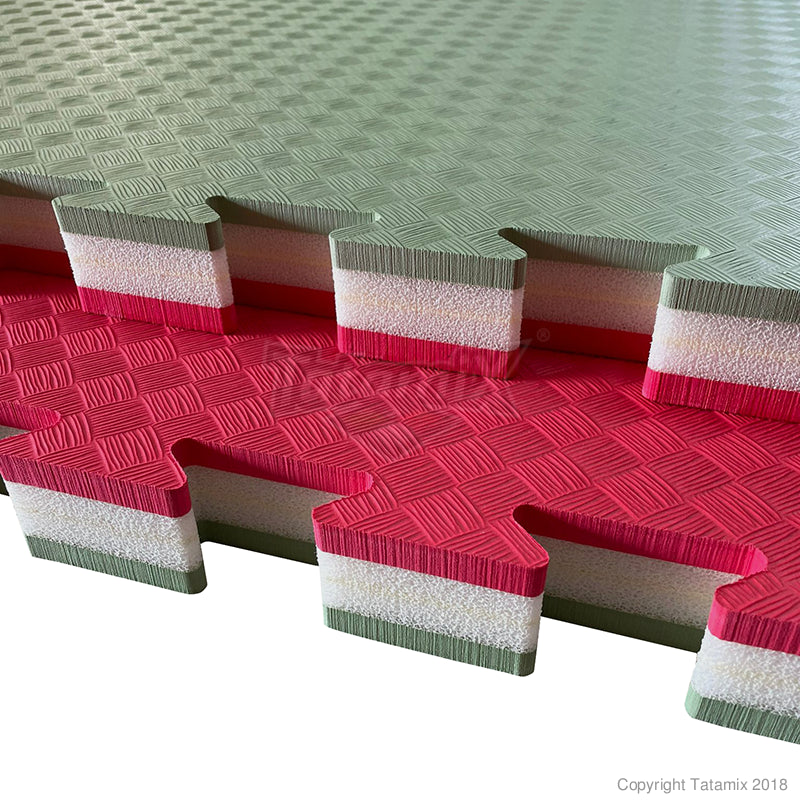 Tatami Hybrid combinazione tra Eva e Polietilene 3cm HB30C Blu Rosso