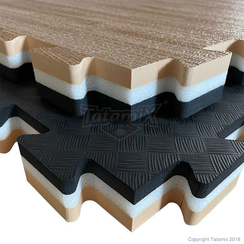 Tatami Hybrid combinazione tra Eva e Polietilene 3cm HB30W Legno