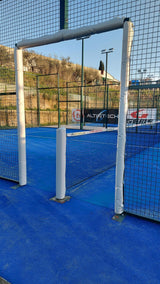 Protezioni campi Padel Antinfortunistiche set completo per 1 campo pali rete quadrati