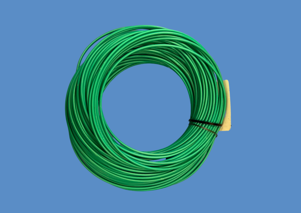 Cordino Fune acciaio zincato ricoperta PVC ø mm.5 da 100 mt. zincato per tensione rete 100 Metri Art. 54