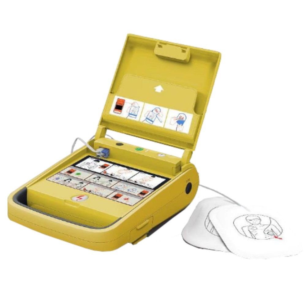 Defibrillatore semiautomatico esterno I3 con elettrodi, borsa trasporto e kit accessori di rianimazione