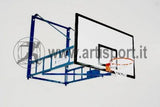 Impianto basket accostabile a parete Art B905 tabelloni  cristallo