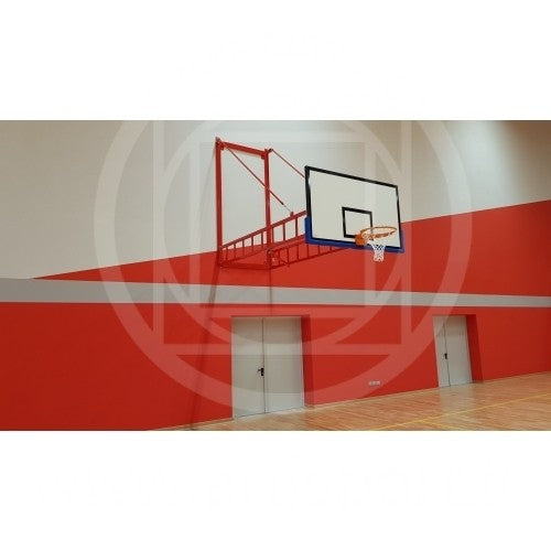 Impianto basket accostabile a parete Art B905 tabelloni  cristallo