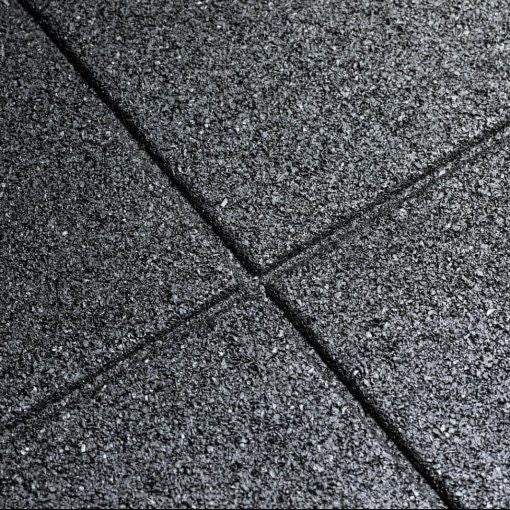 Pavimentazione SQUARE Gomma Fit mattonella antitrauma gomma1x1mt nero