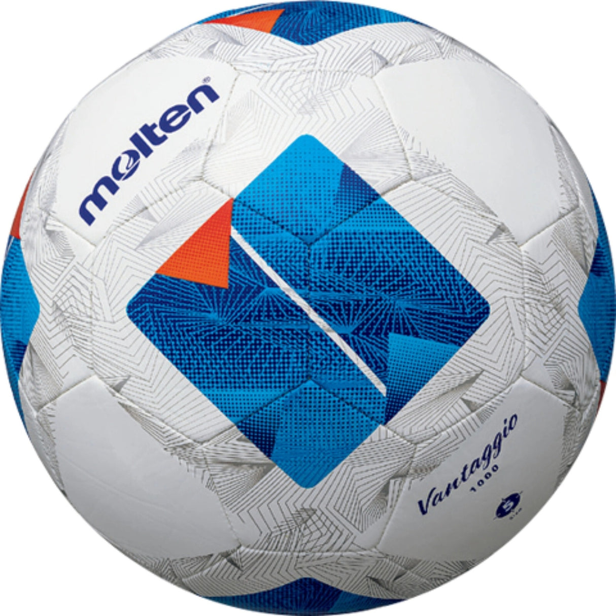 Pallone Calcio Molten diverse misure F5N1000 / F4N1000 / F3N1000 (misure da 3 a 5) Bianco e Blu
