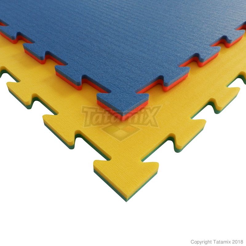 Tatami Made In Italy Ritardante Di Fiamma 100 X 100 X 1,4cm B14FR  Rosso-Blu o Giallo-Verde