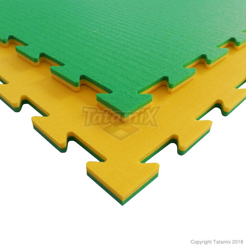 Tatami Made In Italy Ritardante Di Fiamma 100 X 100 X 1,4cm B14FR  Rosso-Blu o Giallo-Verde