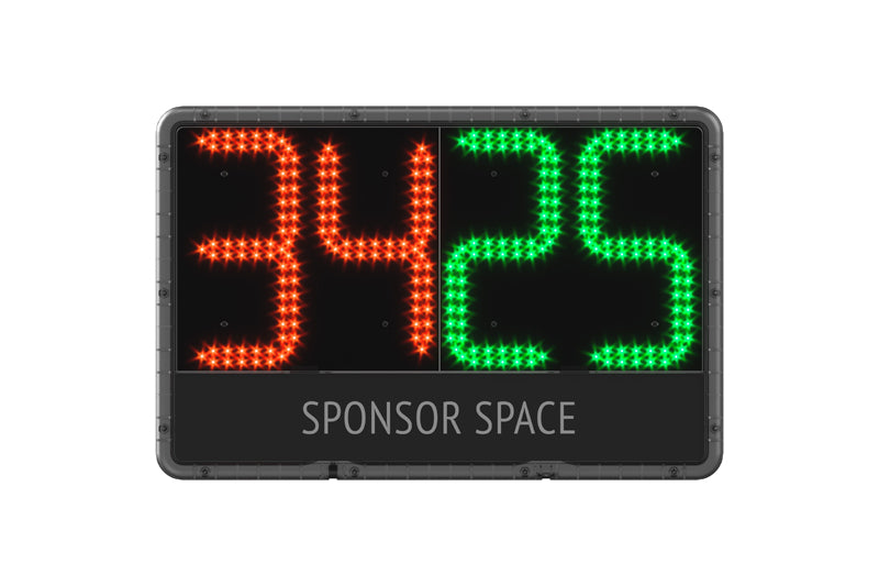 Dispositivo elettronico di segnalazione cambio giocatori monofacciale bicolore a 2+2 display S04465