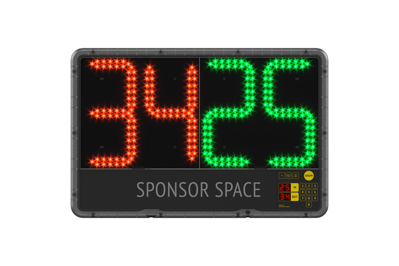 Dispositivo elettronico di segnalazione cambio giocatori bifacciale bicolore a 2+2 display S04467