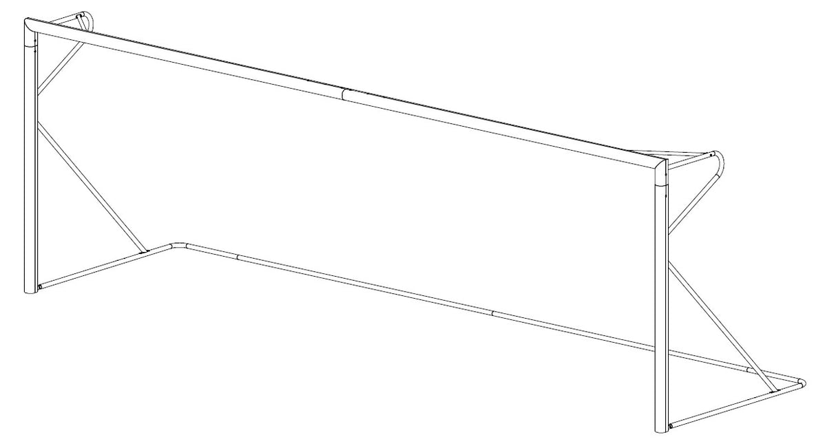 Coppia porte 5x2 mt alluminio sezione 120x100 mm. mobili gomiti saldati  art. 5923