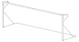 Coppia porte 5x2 mt alluminio sezione 120x100 mm. mobili gomiti saldati  art. 5923