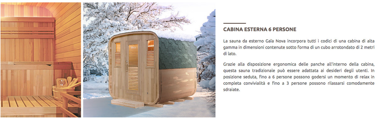 Sauna a Vapore Holl's Sauna Gaïa Nova - Abete rosso HL-B200E