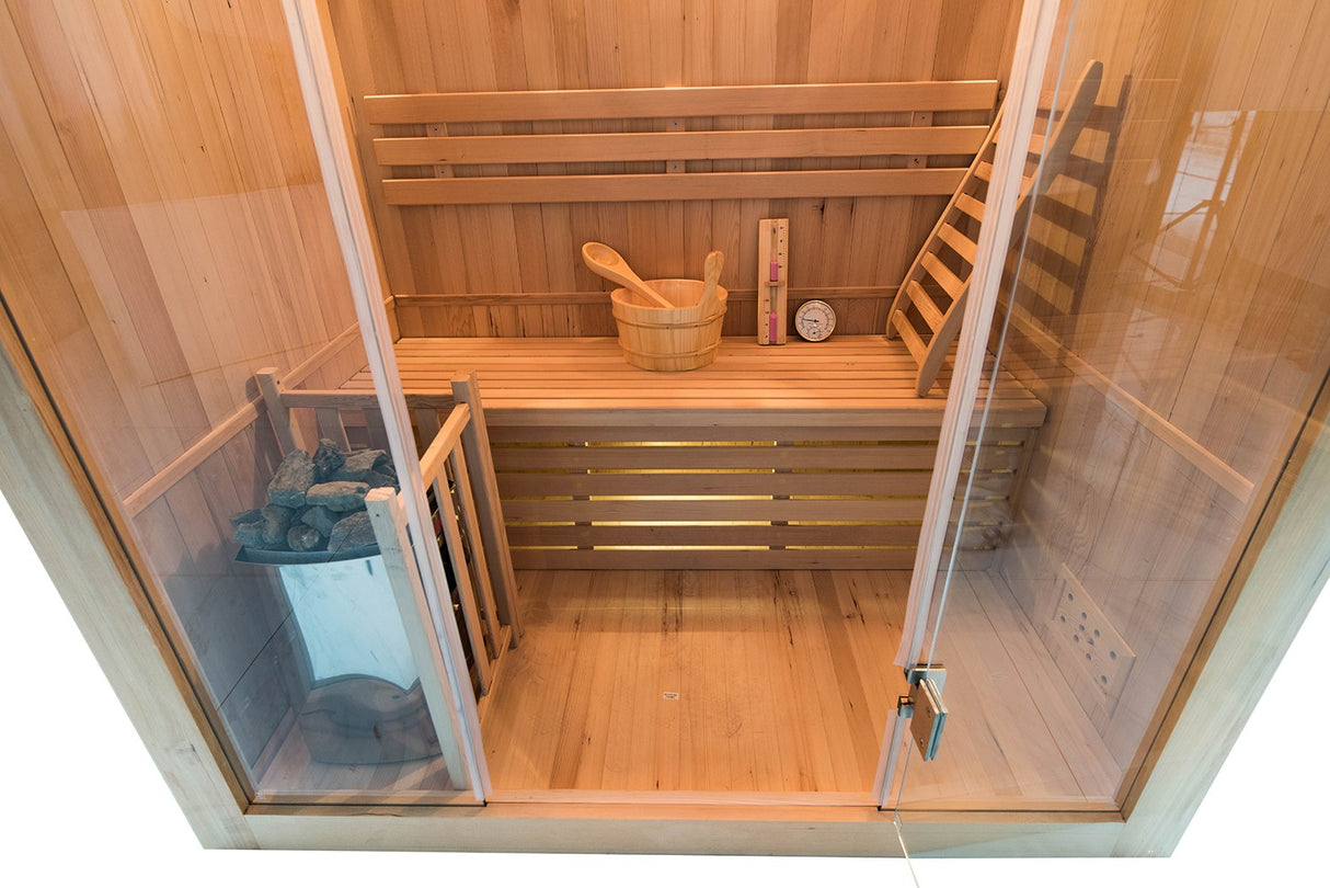 Sauna Tradizionale a Vapore Sense 3 Posti 4,5kW Parete Nera SN-SENSE-3PKLX