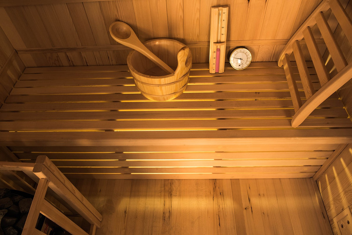 Sauna Tradizionale a Vapore Sense 3 Posti 4,5kW Parete Nera SN-SENSE-3PKLX