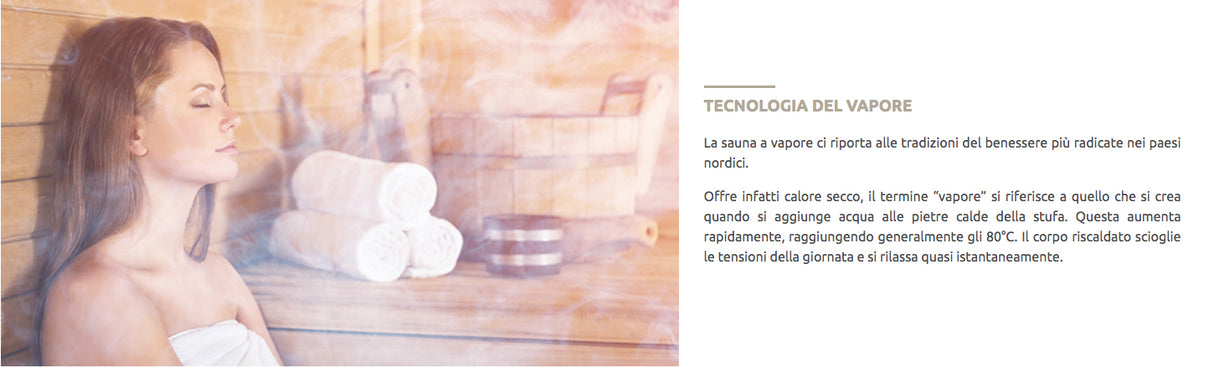 Sauna Tradizionale a Vapore Sense 3 Posti 4,5kW Parete Nera SN-SENSE-3PKLX