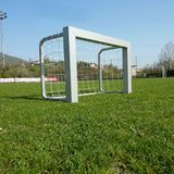Coppia Porte Calcio/Calcetto 90x60cm, mobili, in alluminio sezione quadra 80x80mm, reti incluse. art. 6004