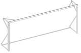 Coppia porte 5x2 metri ART. 6022 alluminio sez. 80 mm.,traversa divisa a metà mobili,  gomiti saldati