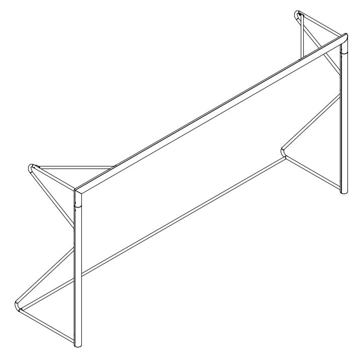 Coppia porte pulcini 4x2m in acciaio sez diam 80mm mobili gomiti saldati Art 6027