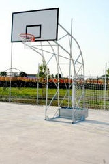 Impianto basket a traliccio trasportabile Art B650-1 corredato e completo di carrello x trasporto