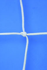 Coppia reti per porta calcio 7,32x2,44m, polietilene diametro Ø4,5mm, maglia quadra 12x12cm, lavorazione con nodo, certificata UNI EN 748:2004/AC:2005  ART 6113