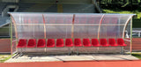 Panchina mod Standard da 2 mt Struttura in alluminio, rivestita in policarbonato alveolare ART.6260