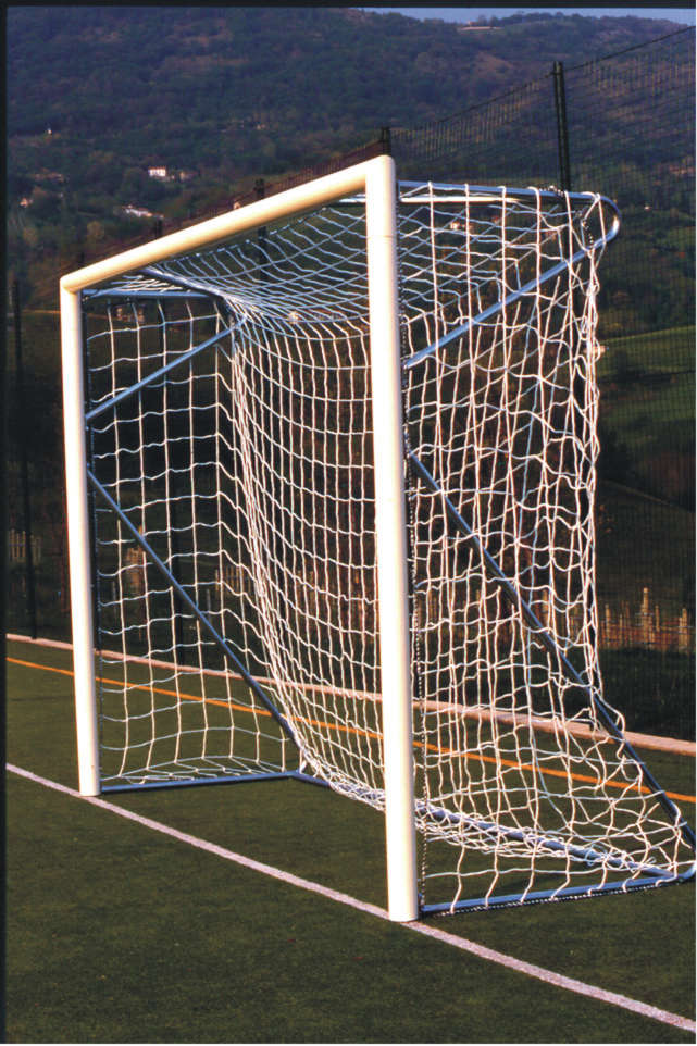 Coppia porte calcetto 3x2m in acciaio sez. 80mm mobili Art 6800 VIV