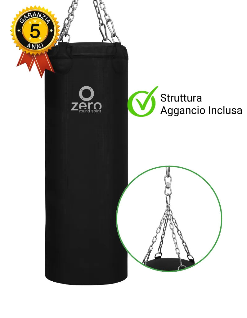 Sacco Boxe Plain 30/40/50/60 Kg da soffitto Ignifugo e Atossico