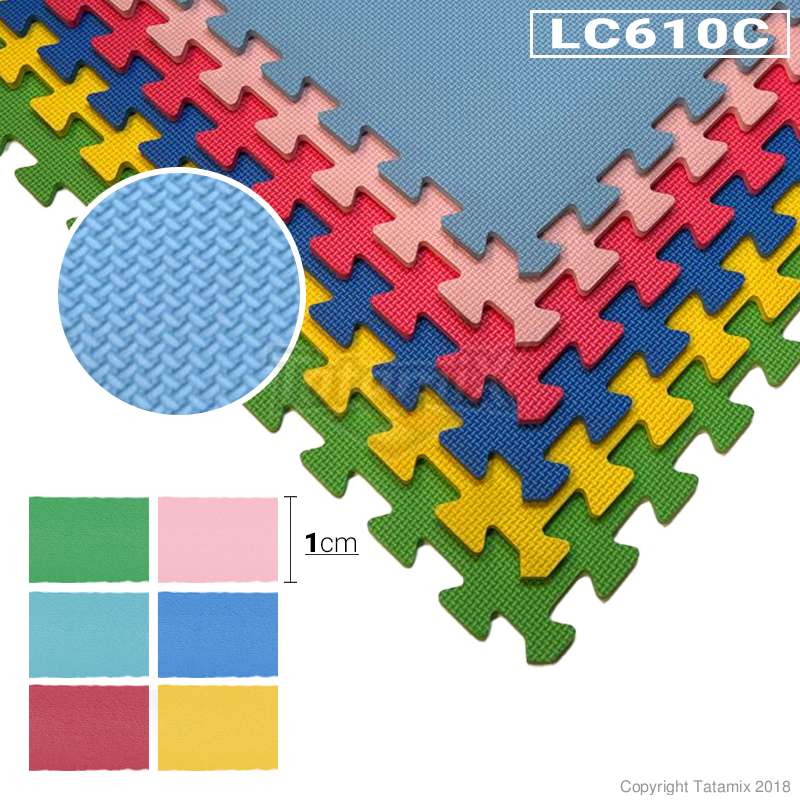 Kit 6 pz. Puzzle kids 62x62x1cm TATAMI KIT BABY 60 Cod. LC610C  Realizzato in EVA espansa (etilene vinil acetato) ORDINE MINIMO 4 KIT.