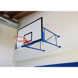 Impianto basket a parete fisso sbalzo cm.320 Art. B657-1  con Tabelloni Legno a richiesta Plexyglass