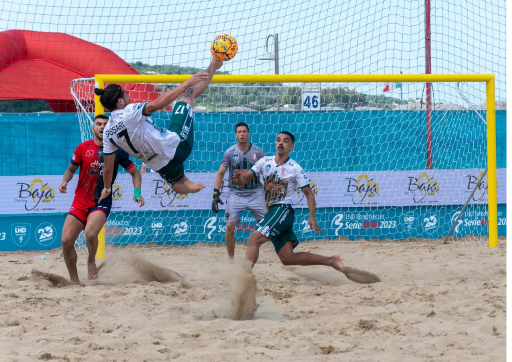 Coppia porte da beach soccer in lega leggera di alluminio, trasportabili e smontabili Art. P222
