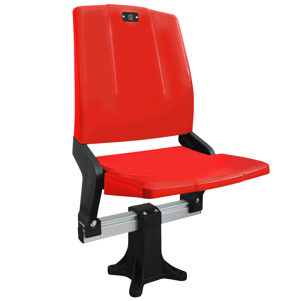 Seduta ribaltabile CARAVAGGIO per stadi e impianti sportivi per postazioni giornalisti