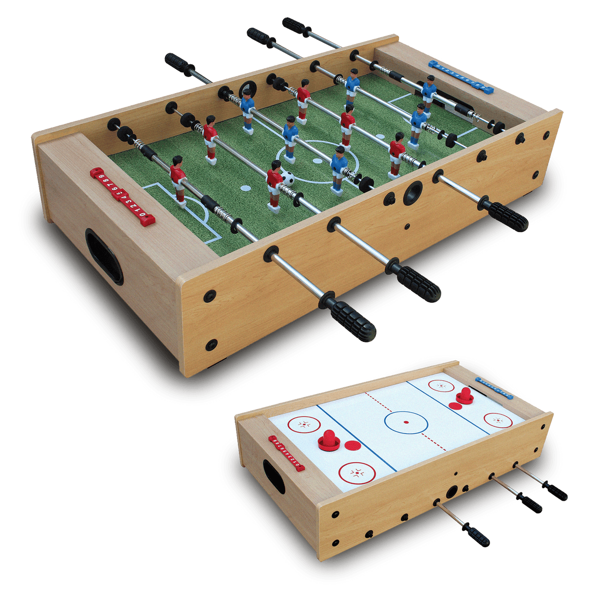 Tavolo Multigioco 2 in uno da tavolo - versione calciobalilla aste rientranti Cod. FM2IN1R